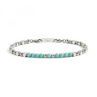 Bracciale Marlù Uomo Man Class 26 in Acciaio Turchese 4BR1823T - 4BR1823T